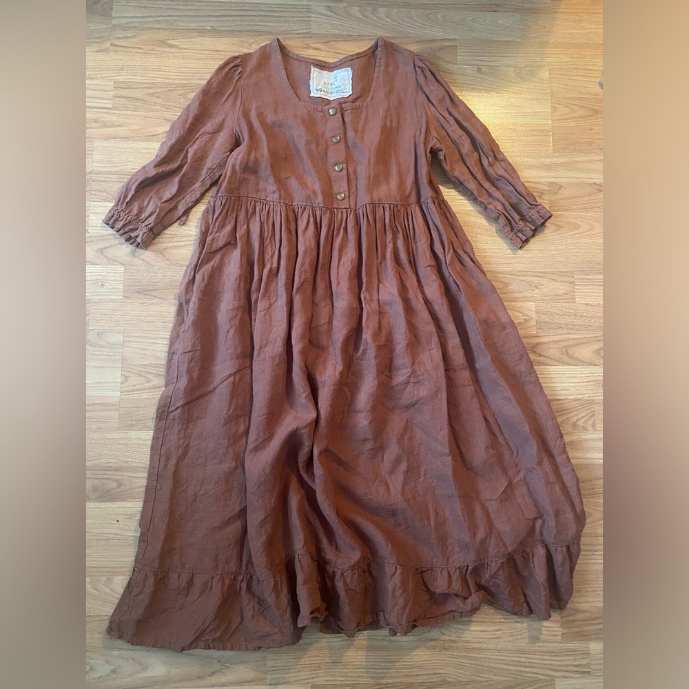 NPL Odessa dress in creamy brown